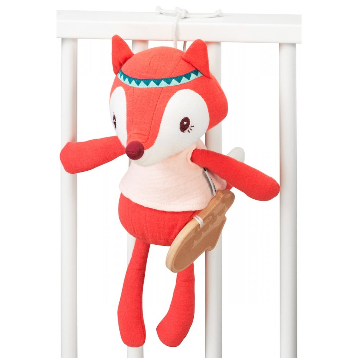 Peluche multi-activités Stella le faon orange, écru, beige, LILLIPUTIENS