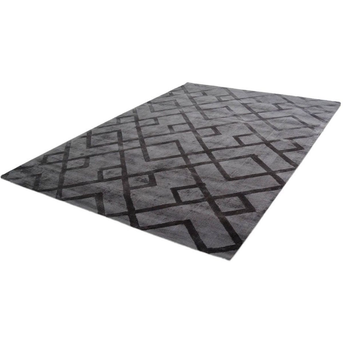 Tapis en viscose fait main, PRESTIGE gris, ARTE ESPINA
