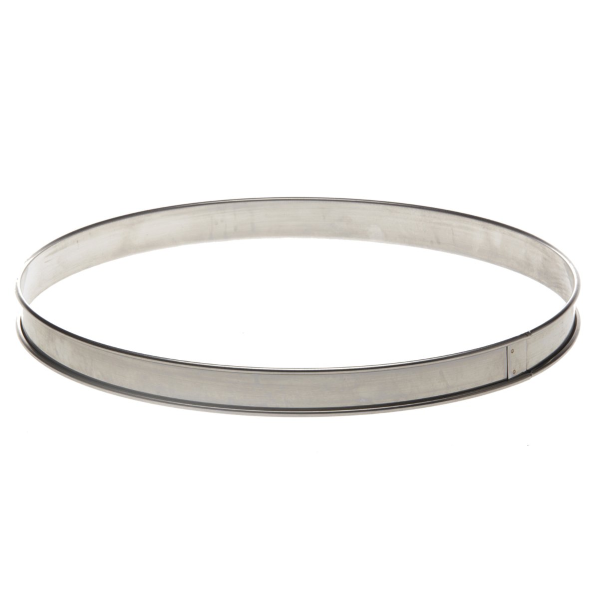 Cercle à tarte bord roulé 28 cm en inox argent / métallique, DE BUYER