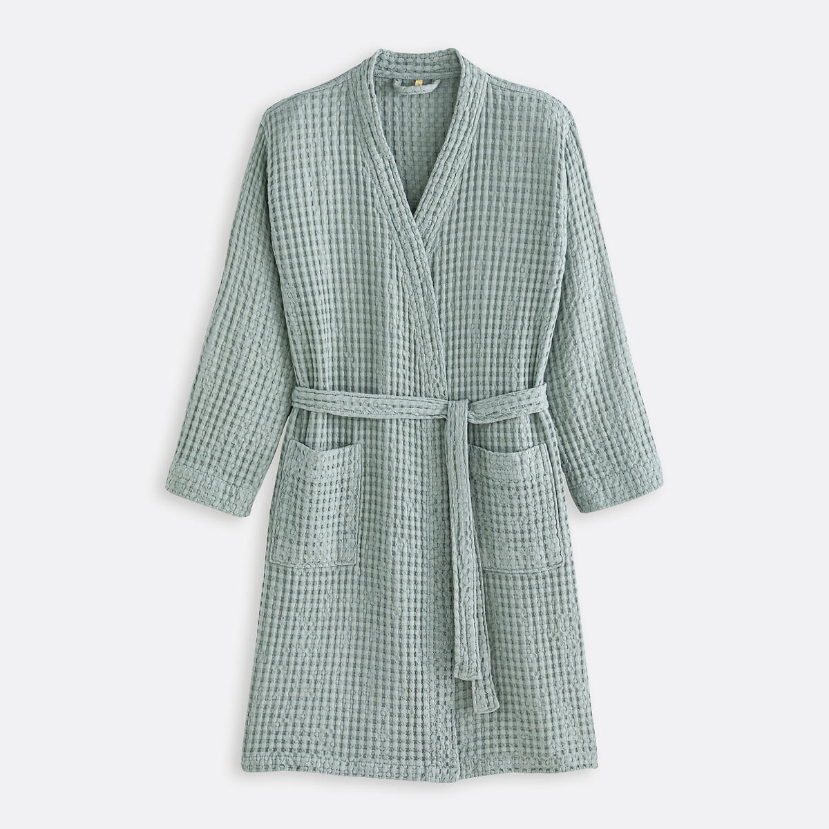 Peignoir kimono nid d'abeille 350 g/m², Tifli vert de gris, LA REDOUTE INTERIEURS