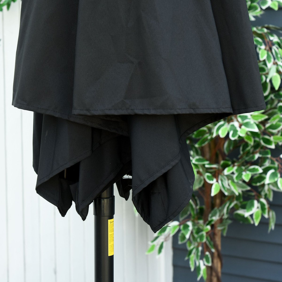 Parasol de terrasse Métal Café noir, OUTSUNNY