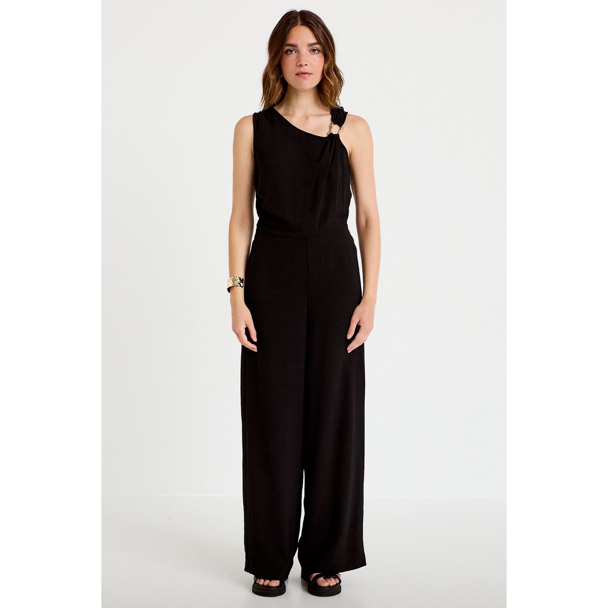Combinaison large sans manches col rond noir, CACHE CACHE
