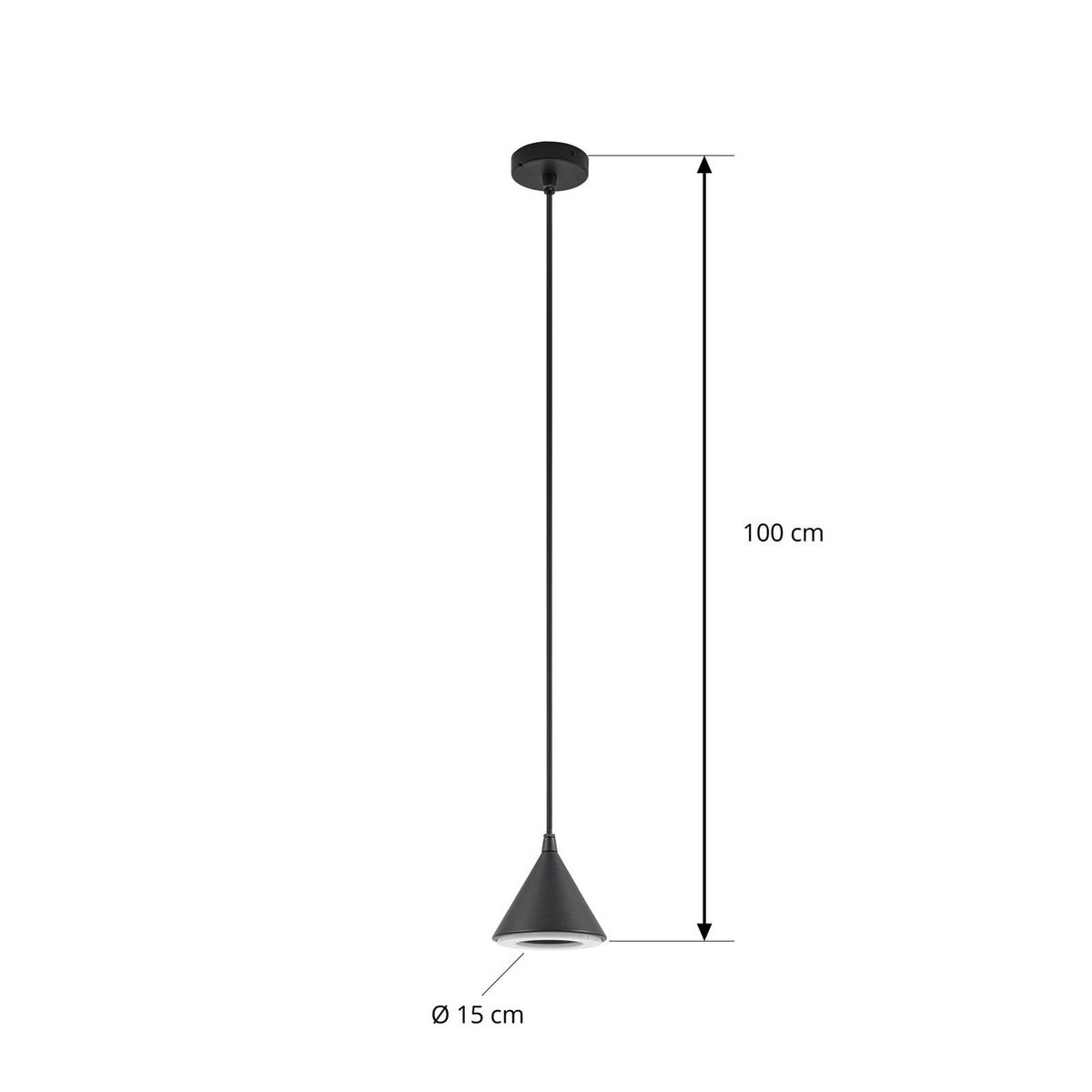 Luminaire extérieur en métal moderneLED noir, blanc, LINDBY