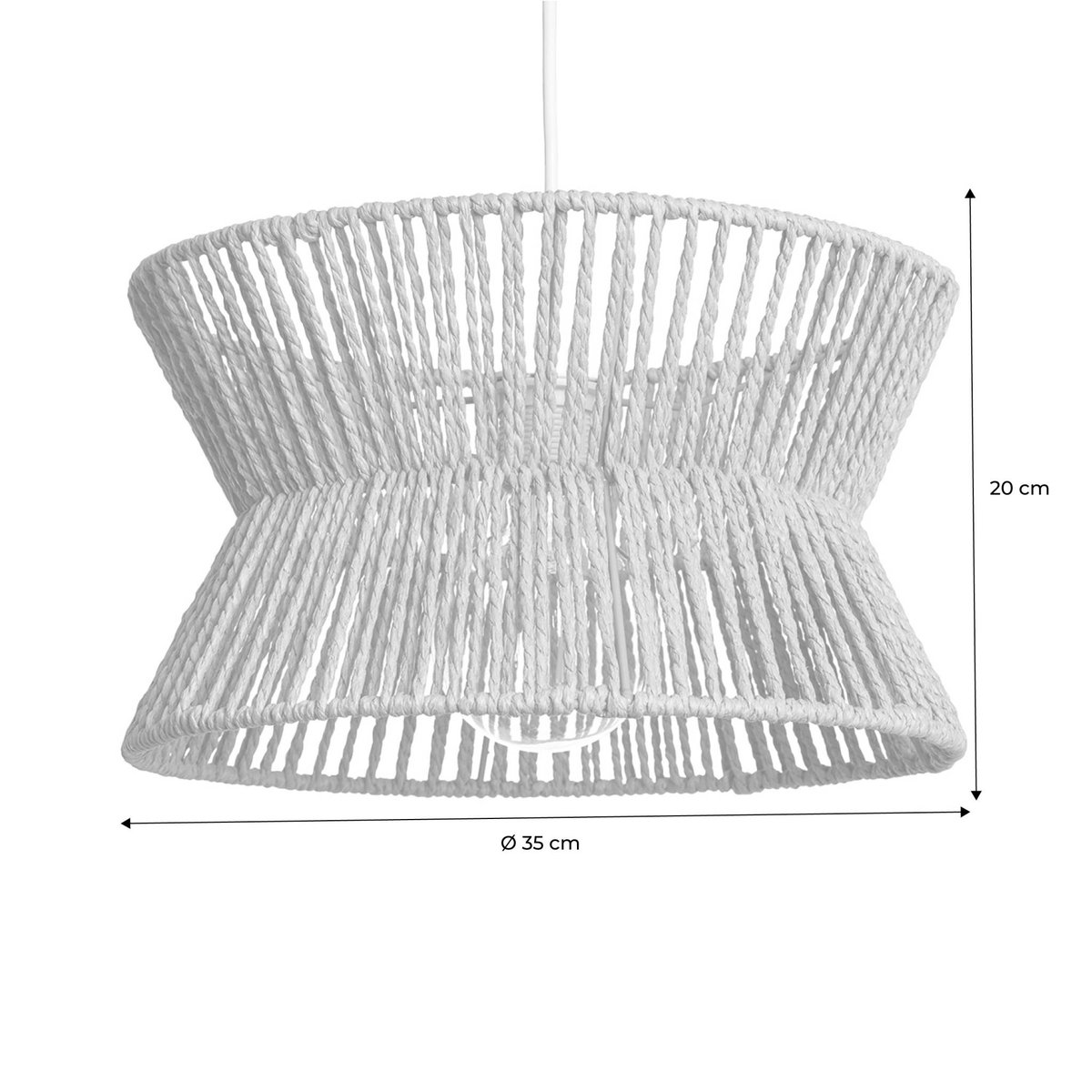 Suspension intérieur imitation rotin Ø35cm MAUD naturel, SWEEEK