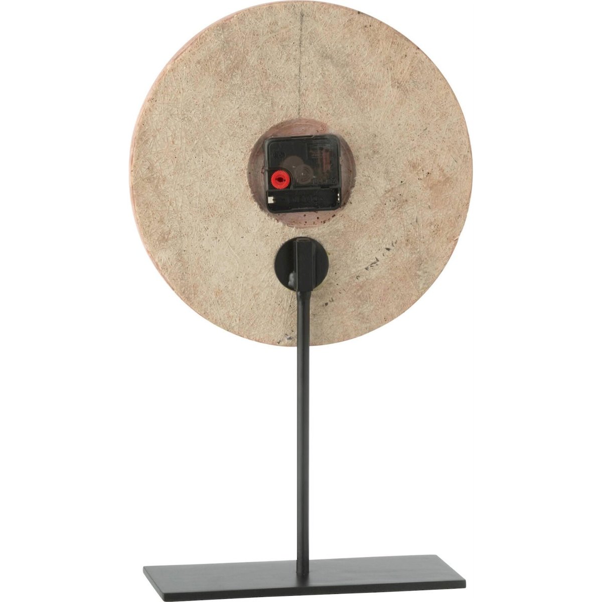 Horloge ronde en pierre terracotta et noir, RECOLLECTION