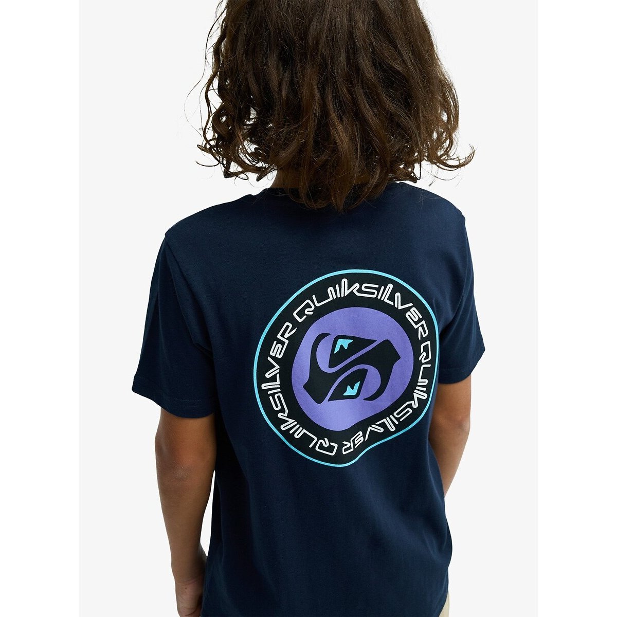 T-shirt à manches courtes, imprimé dos bleu marine, QUIKSILVER