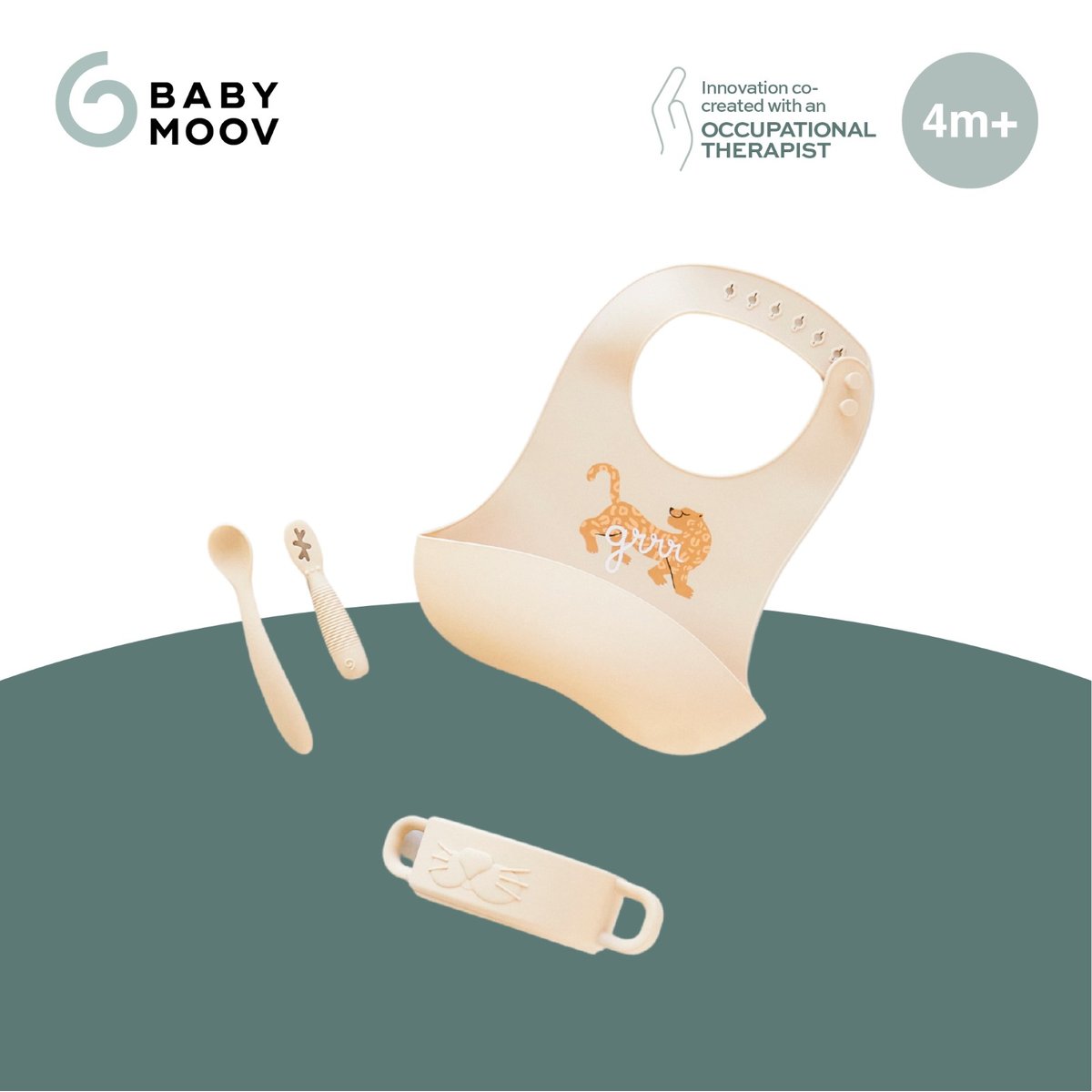 Coffret premiers repas bébé beige, BABYMOOV
