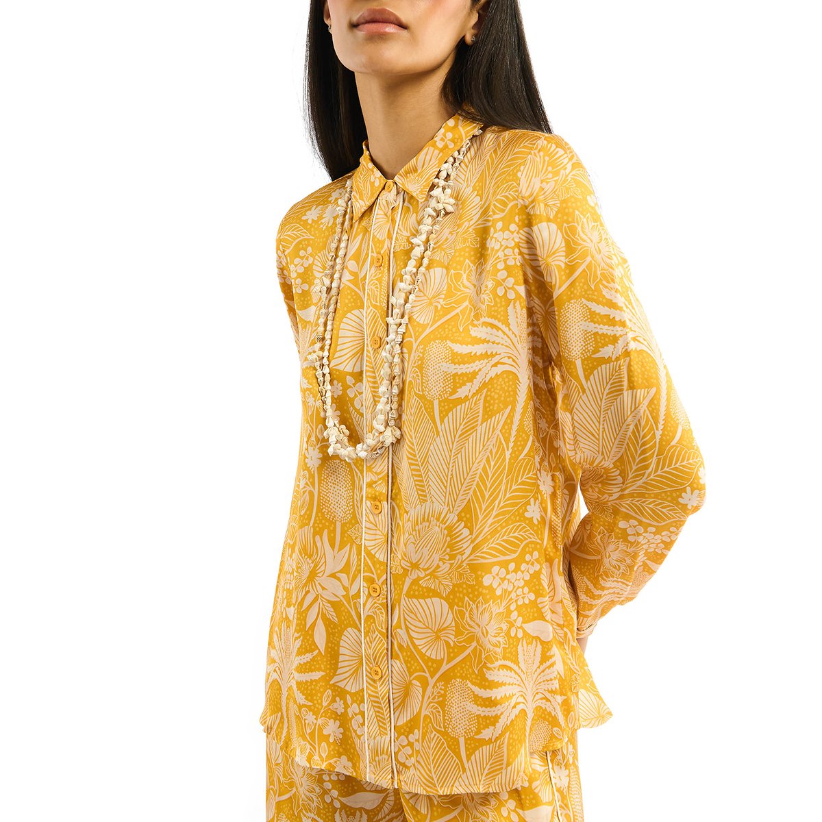 Chemise manches longues à motifs JANAELLE jaune, WILD