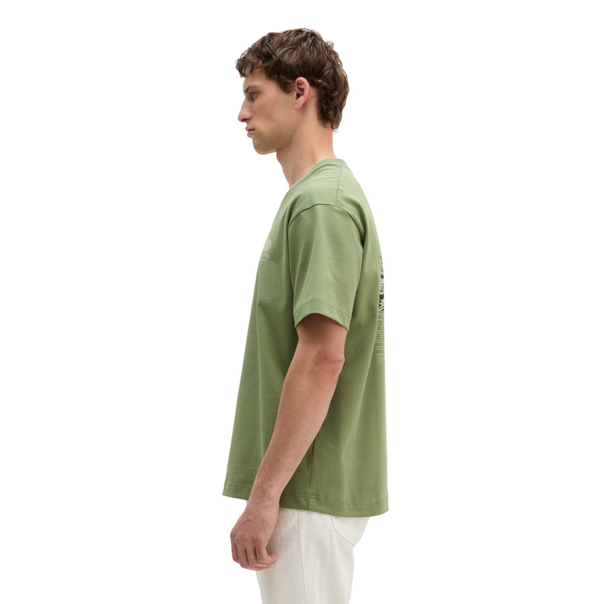 T-shirt loose avec un imprimé marin dans le dos vert, MARC O'POLO