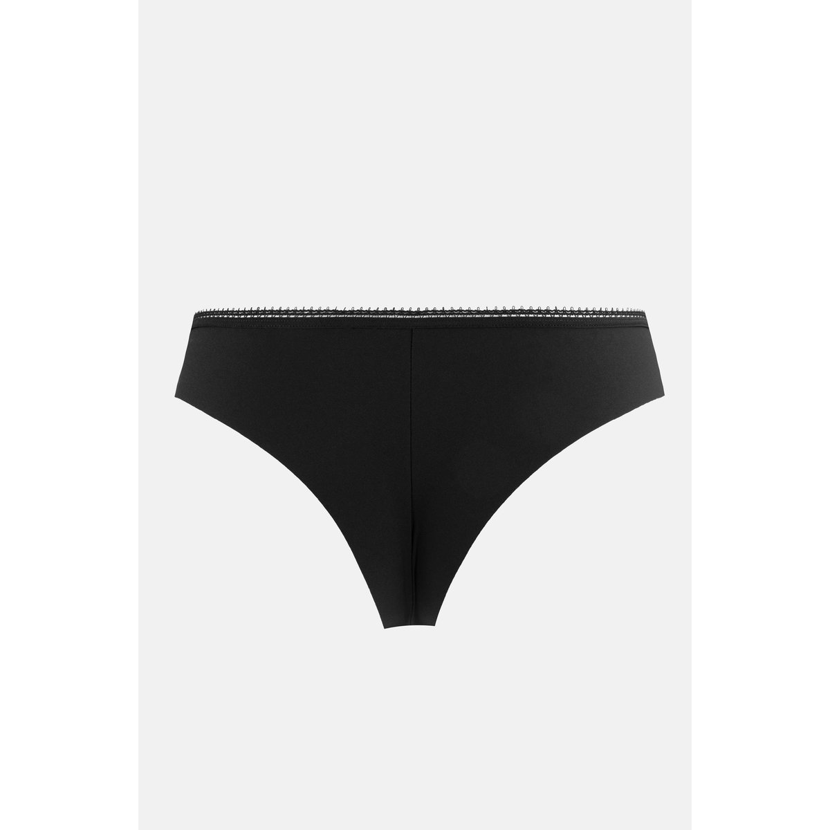 Tanga en broderie BACK IN BLACK noir, MAISON LEJABY