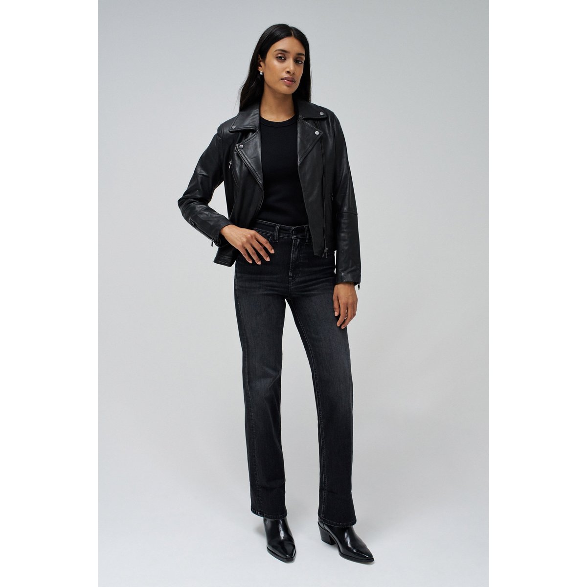 VESTON EN CUIR noir, SALSA JEANS