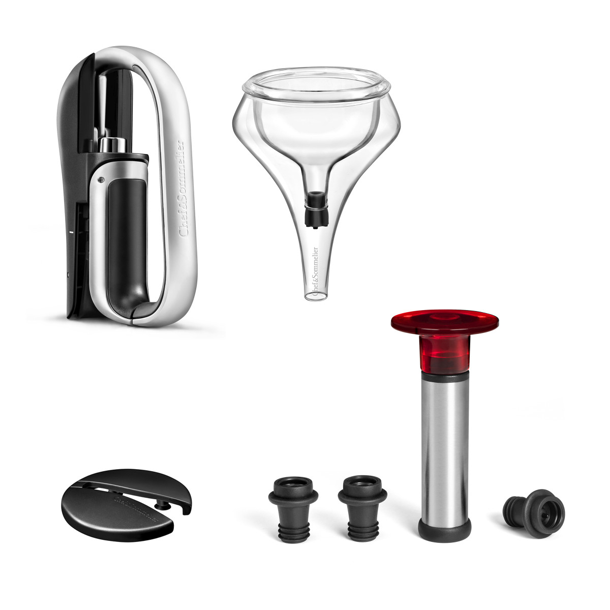 Set de 4 accessoires œnologiques - ŒNOLOGIE couleur unique, CHEF ET SOMMELIER