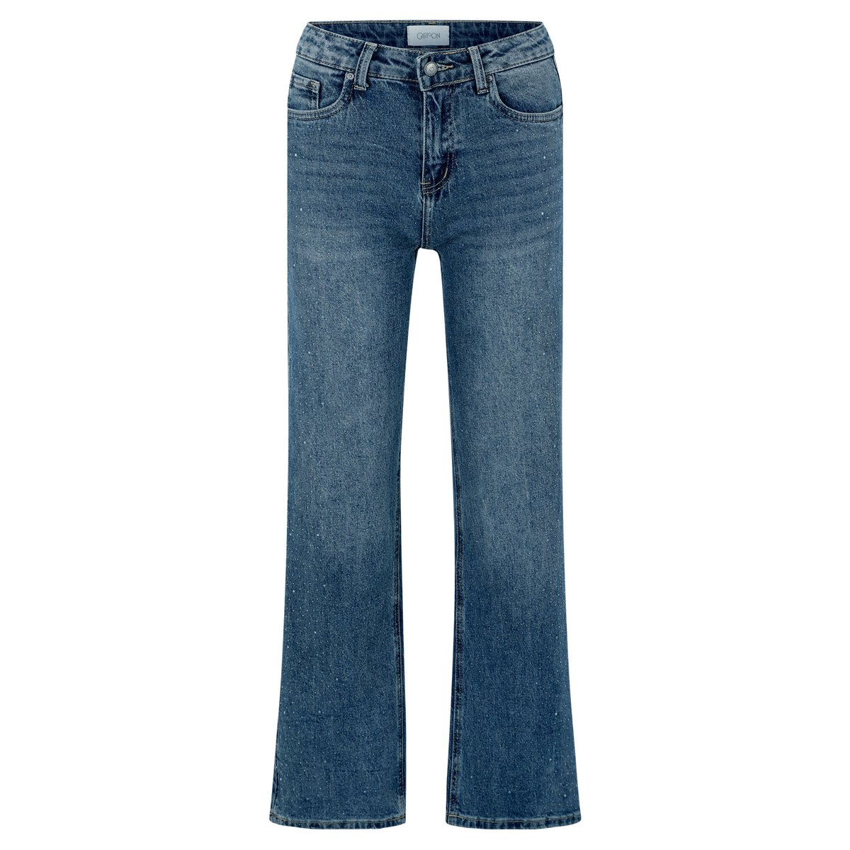 Jean stretch à strass dark blue denim, CARTOON