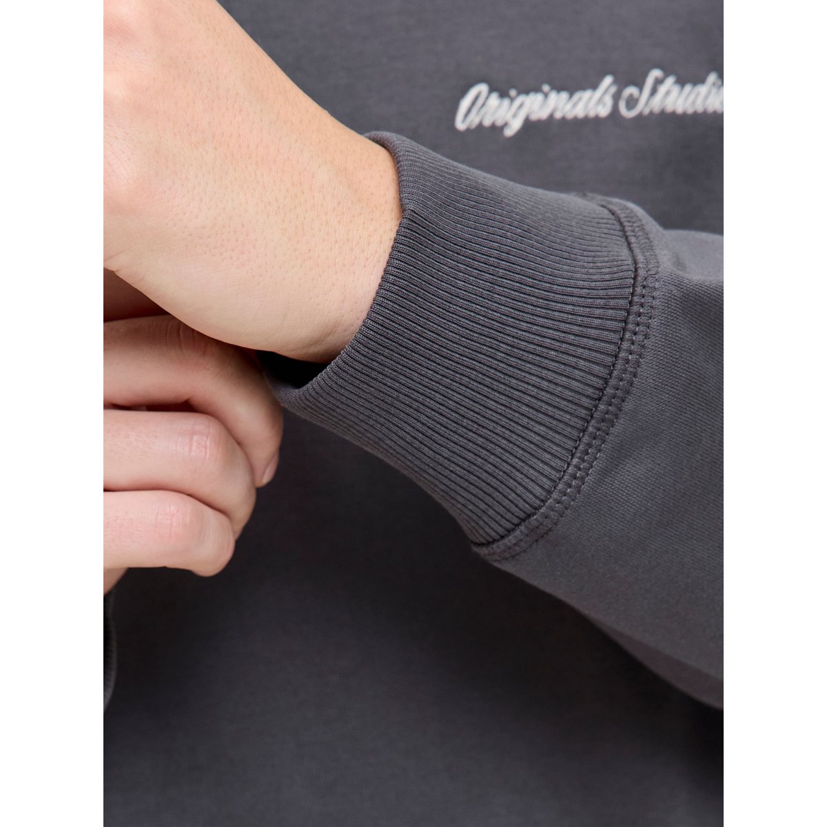 Sweat À Mi-Fermeture Éclair asphalt, JACK & JONES
