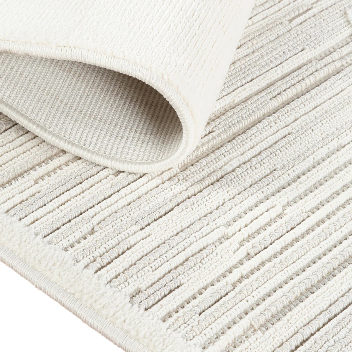 Tapis enfant doux texturé ZOOLIA blanc, THE DECO FACTORY