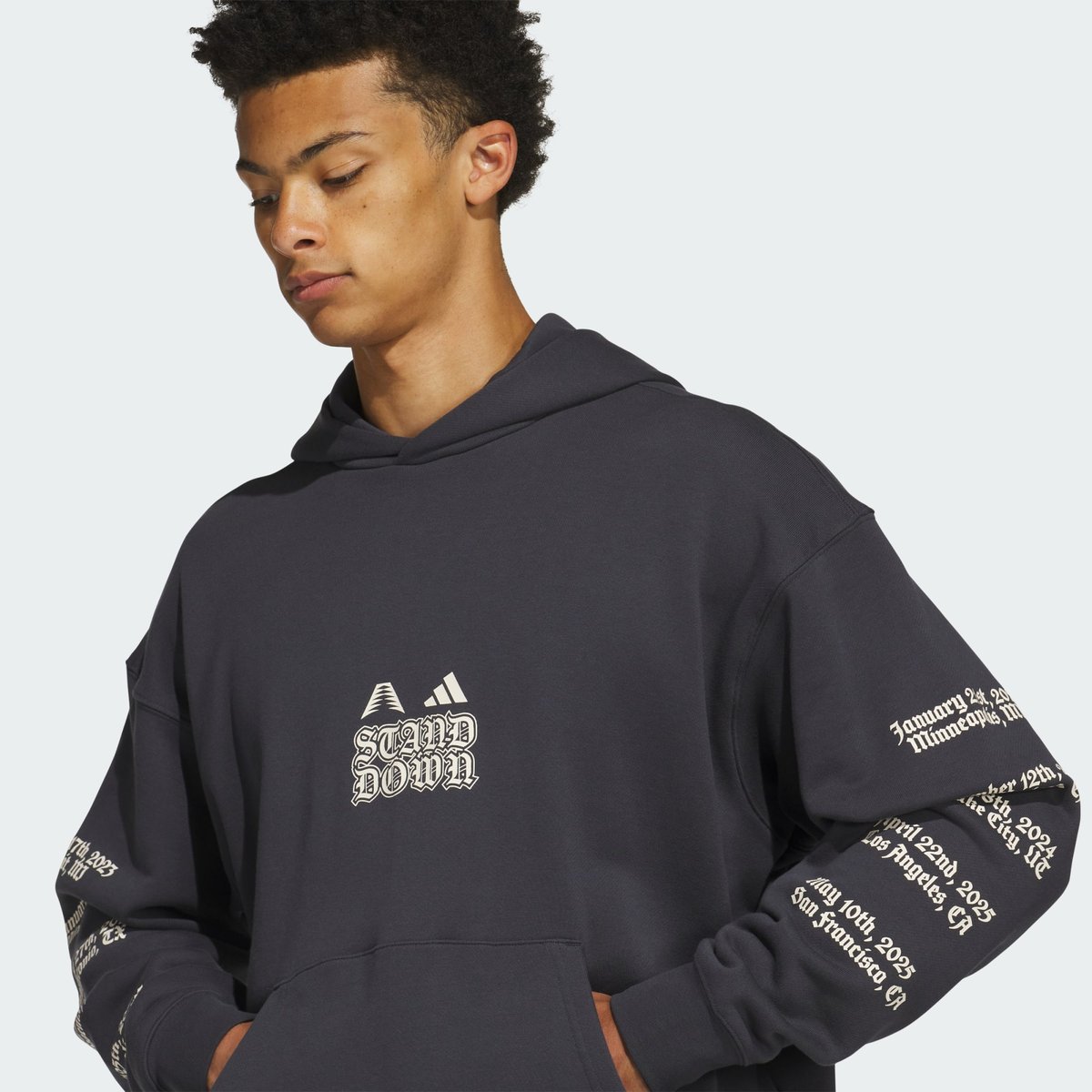 Sweat-Shirt À Capuche Anthony Edwards Stan Down night grey, adidas Performance