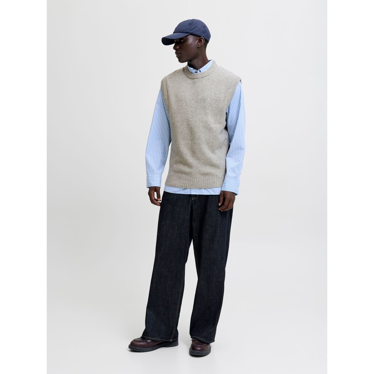 Gilet grise - light grey melange, JACK & JONES