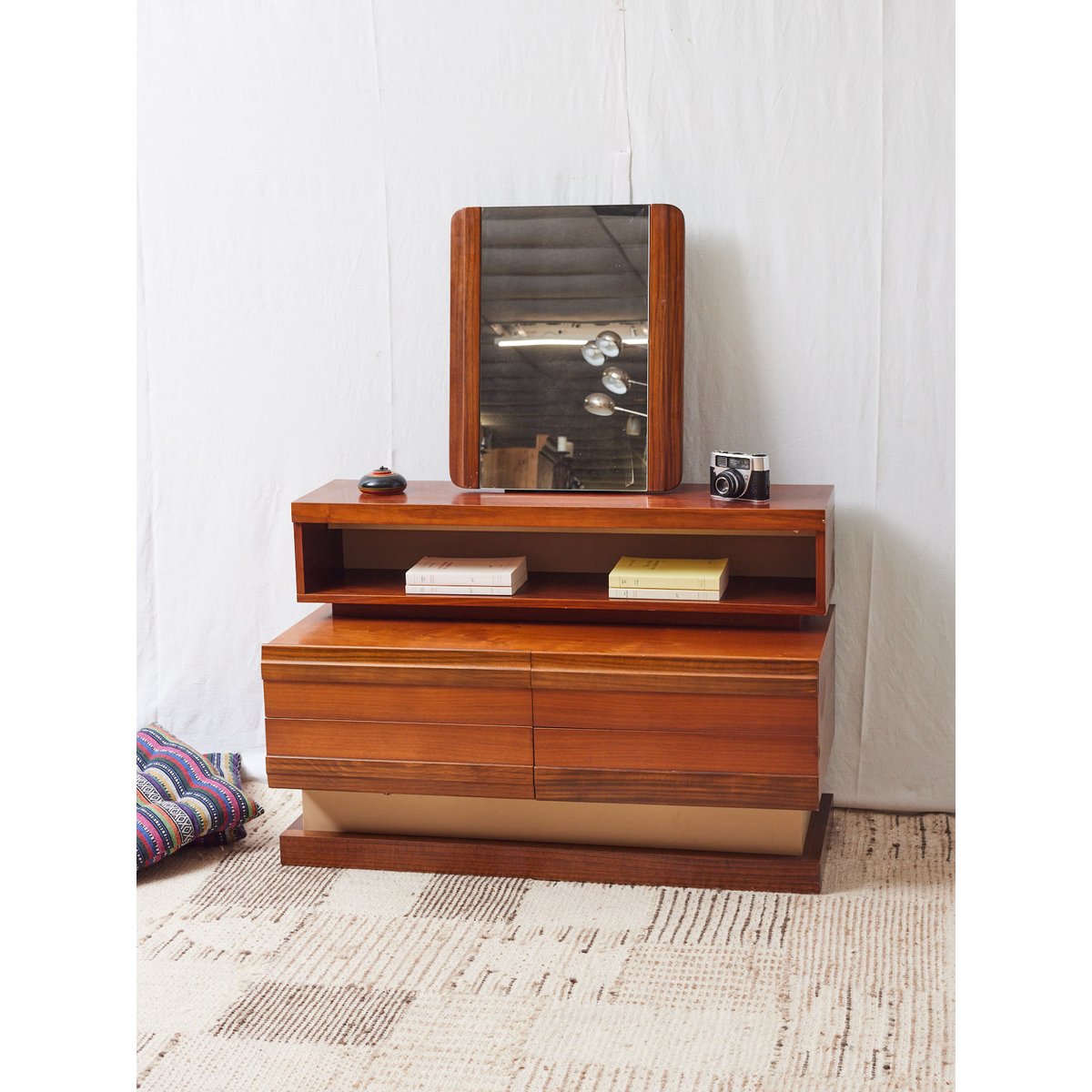 Coiffeuse Simat en bois Louise N°263 - Bon état bois clair, DEBONGOUT