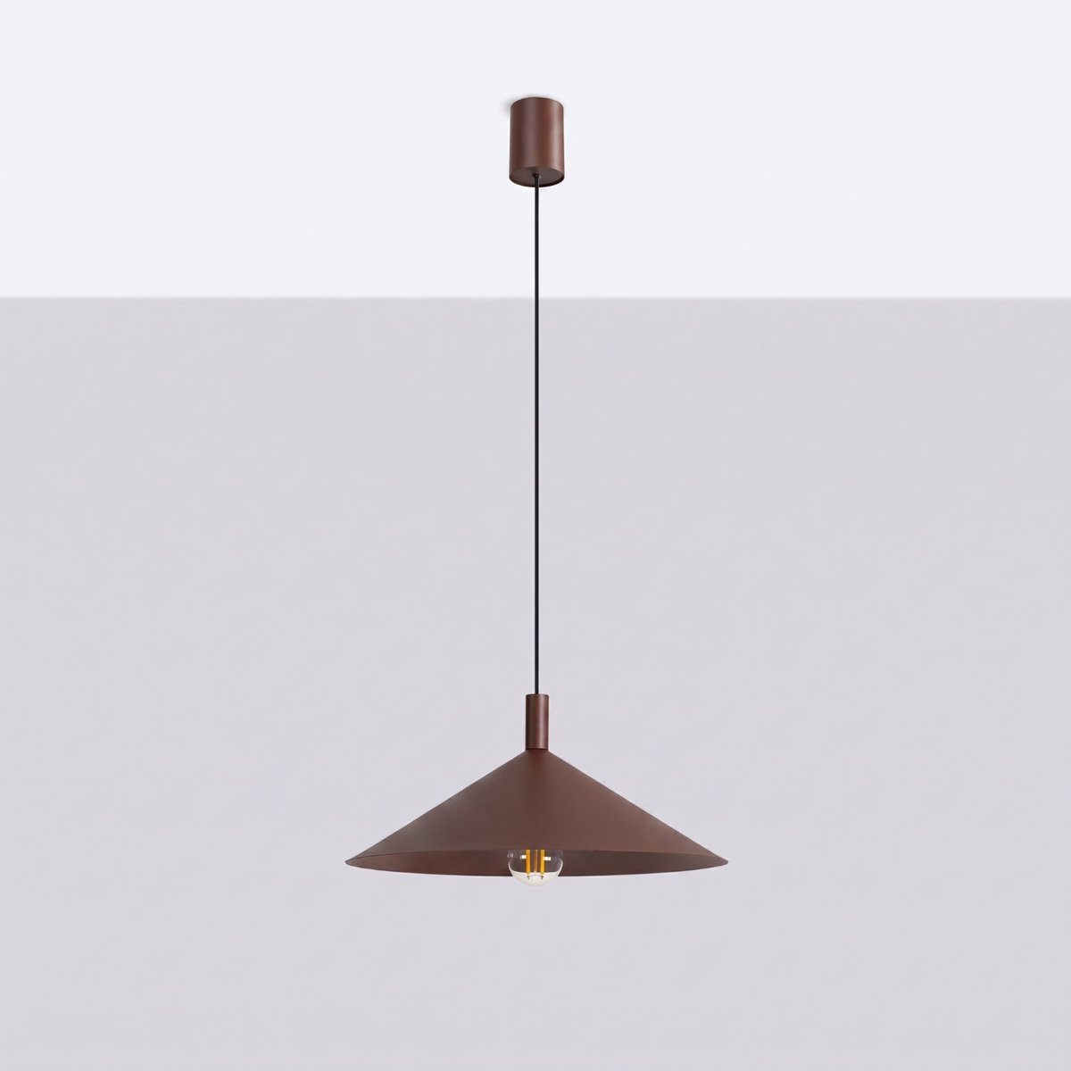 Suspension Acier Brun E27 1 Nox brun, EDEN