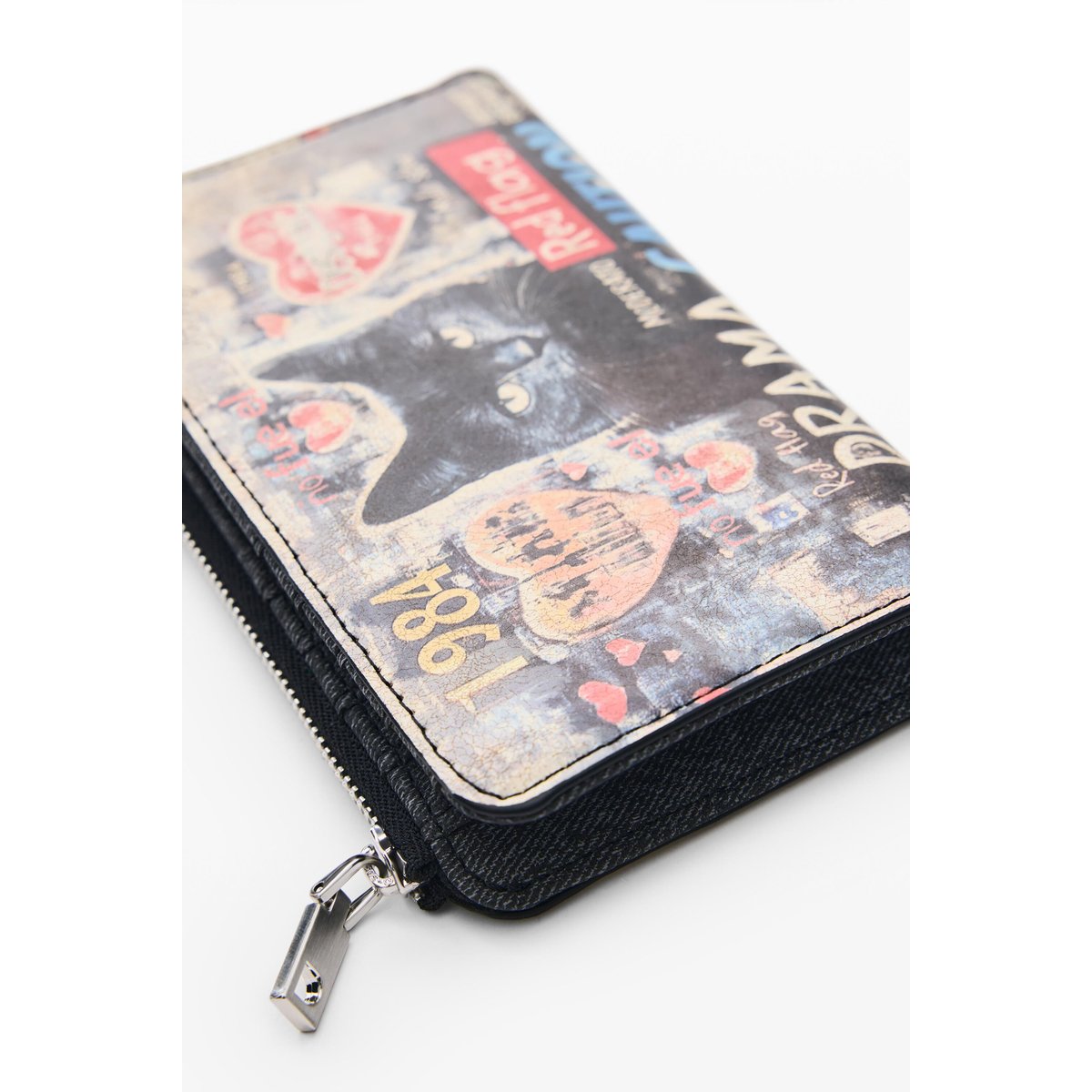 Portefeuille imprimé moyen multicolore, DESIGUAL