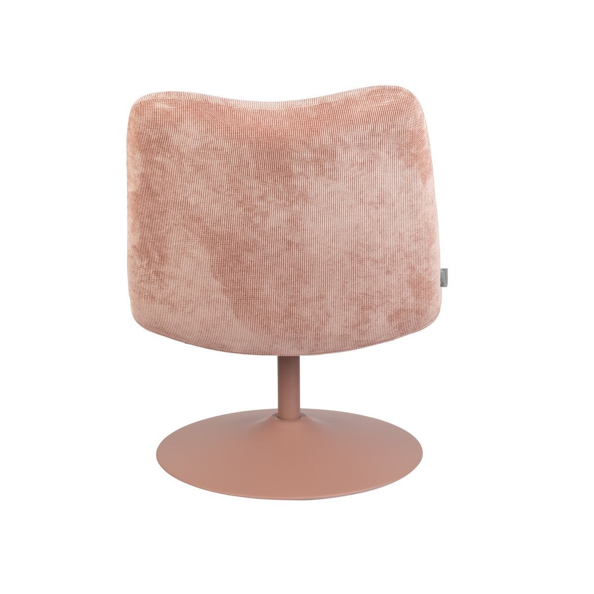 Fauteuil lounge en velours doux - BUBBA rose, ZUIVER