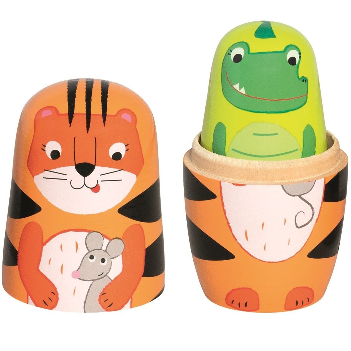 Poupées gigognes Tigre Tavi et ses amis orange, GOKI