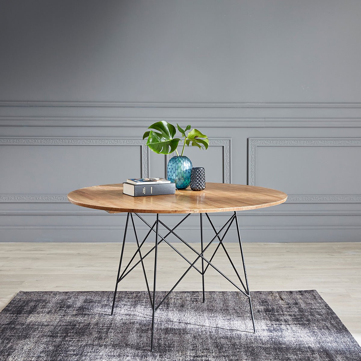 Table en bois massif 4 pers. MILO naturel, BERAH GETAH