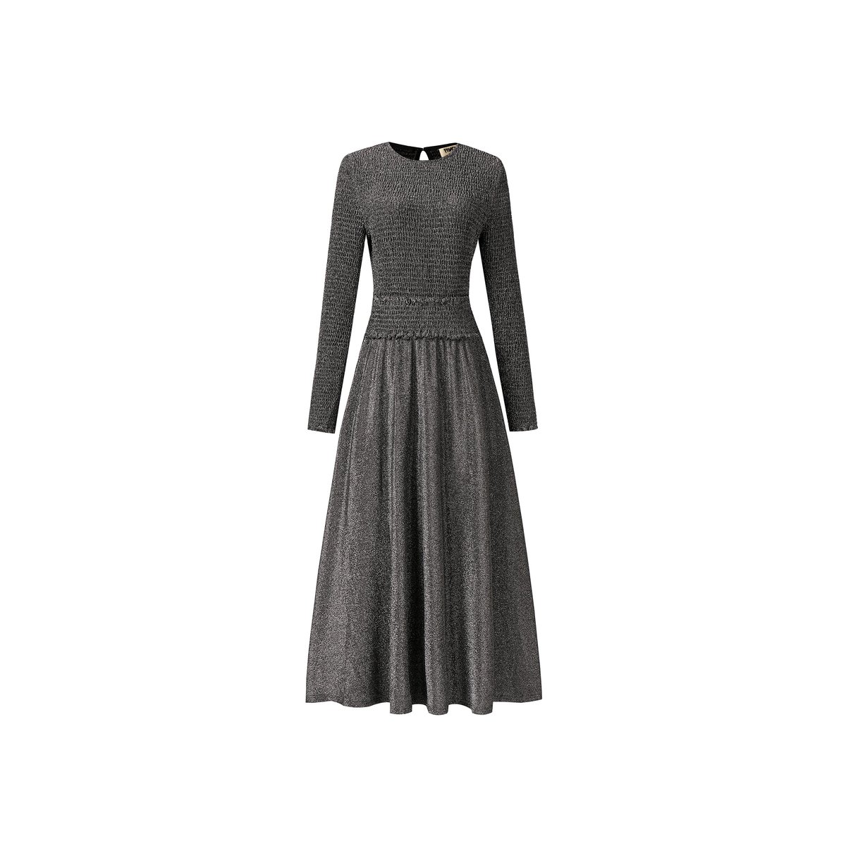 Robe longue DEBBIE argente, FRNCH
