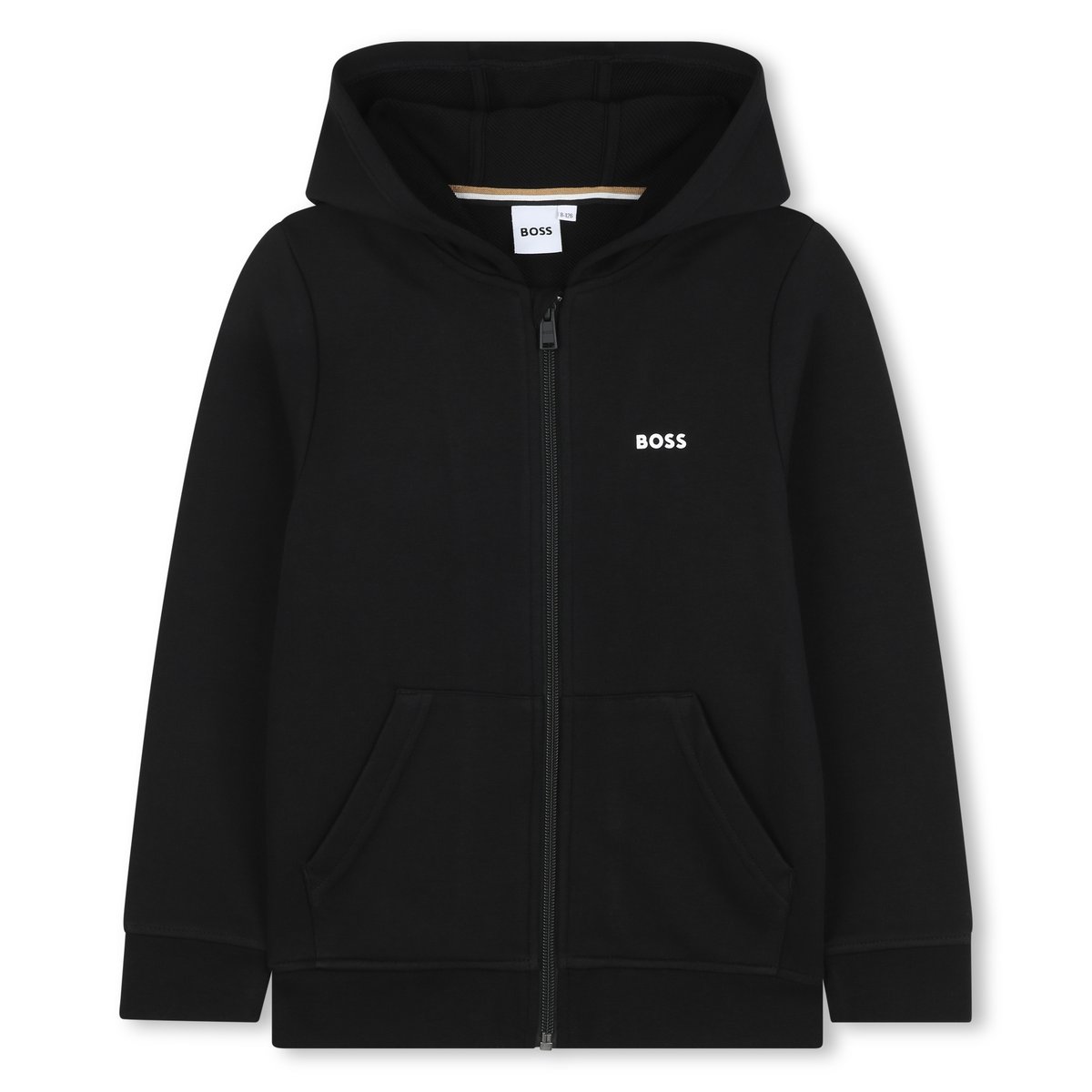 Sweat à capuche zippé black, BOSS KIDSWEAR