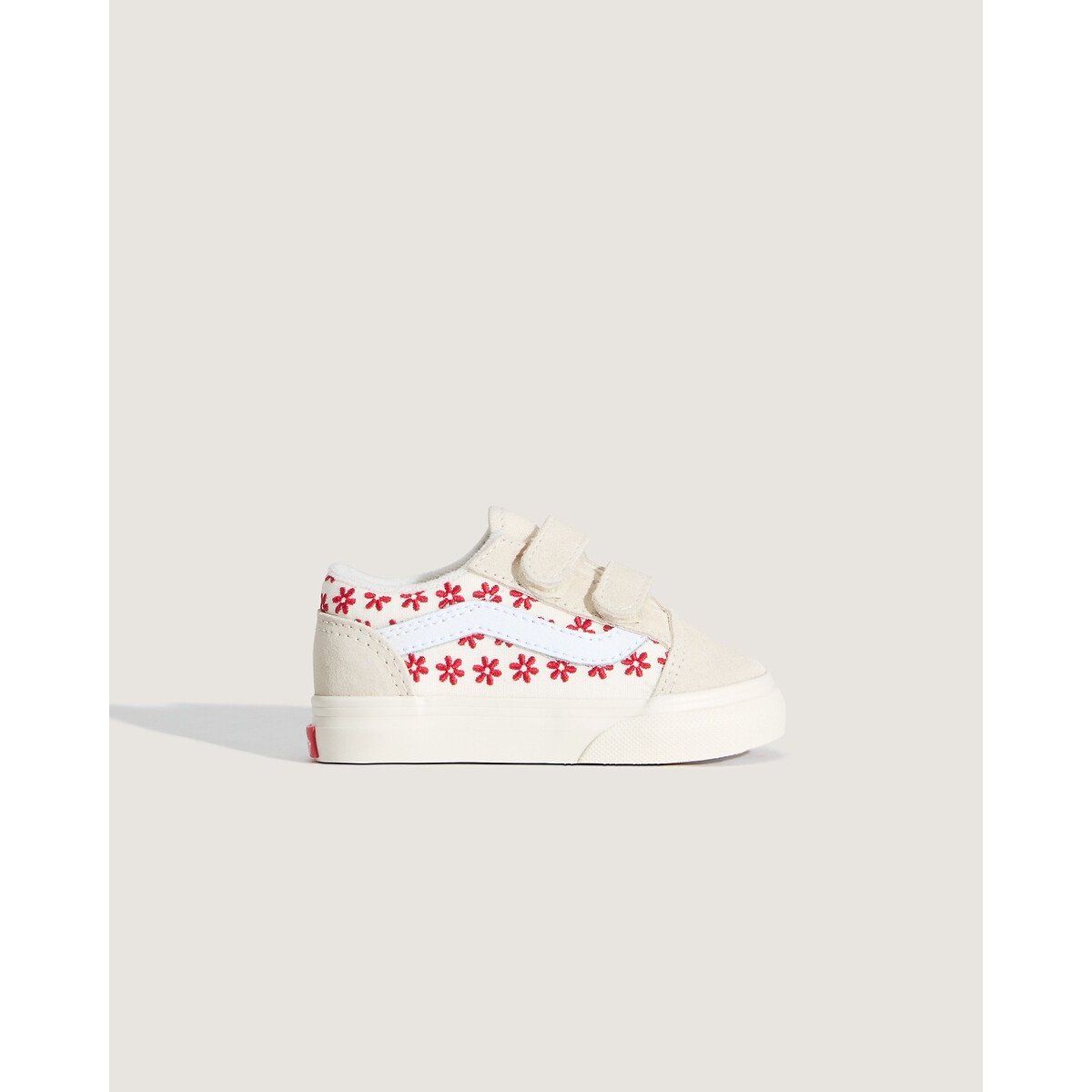 Sneaker mit Klettverschluss OLD SKOOL V beige/rot, VANS
