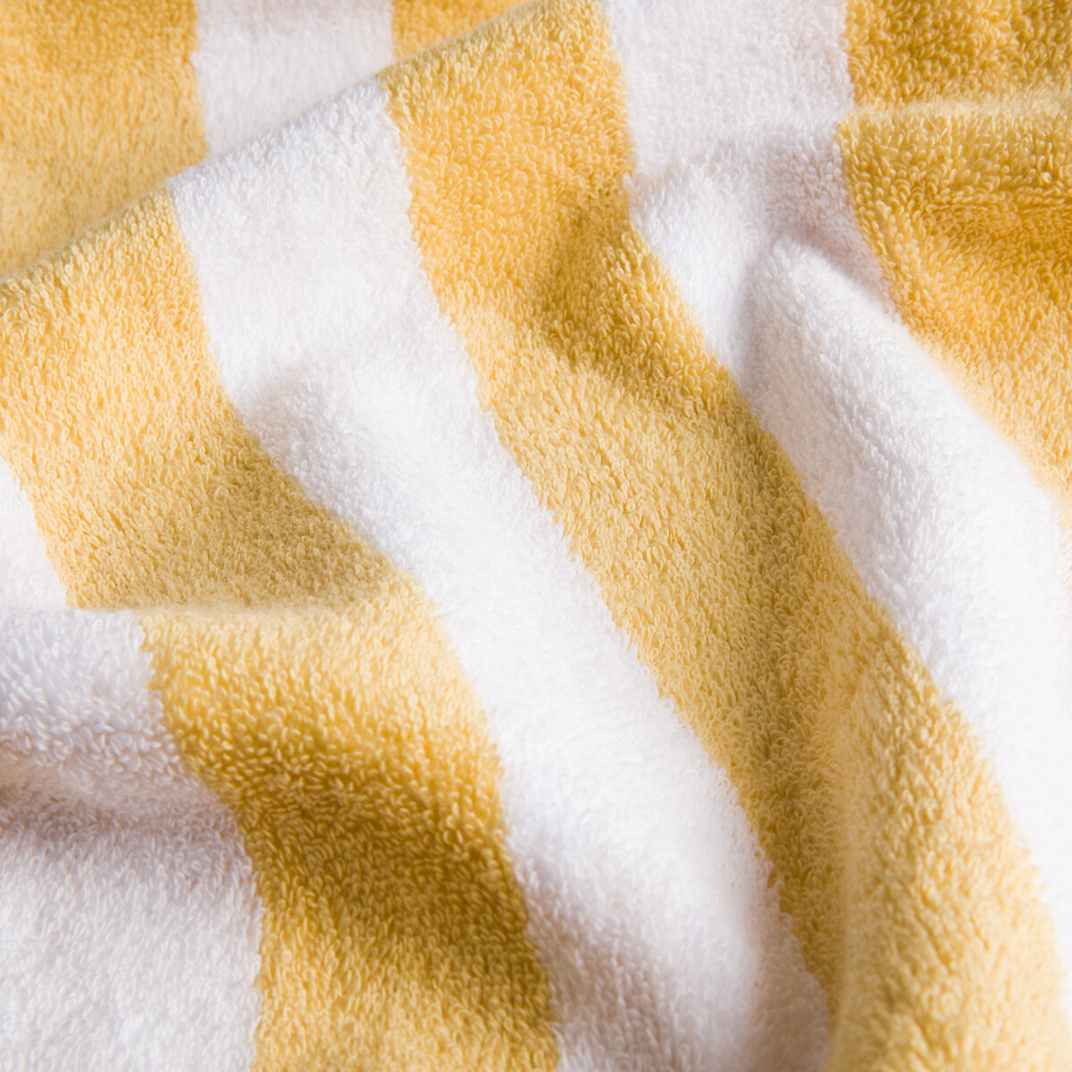 Drap de bain éponge 500g, DANI jaune/blanc, LA REDOUTE INTERIEURS