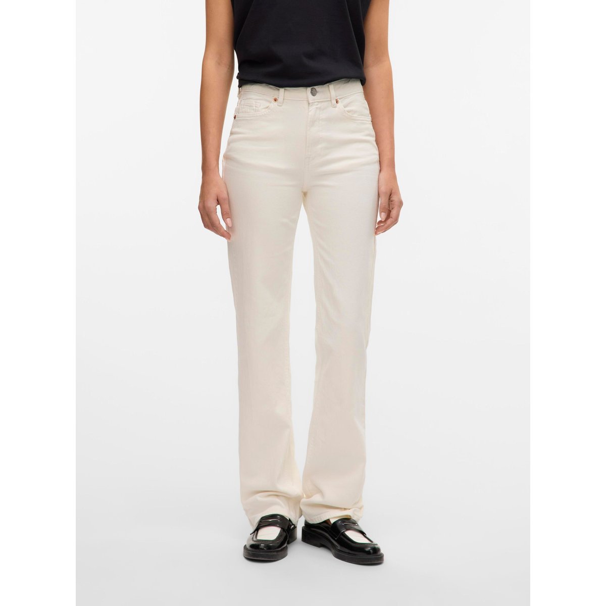 Jean Coupe Droite bright white, VERO MODA