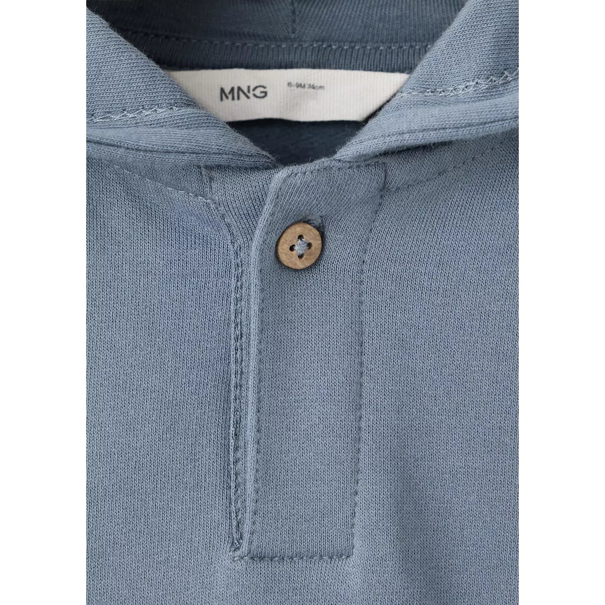 Sweat à capuche avec poches bleu indigo, MANGO BABY