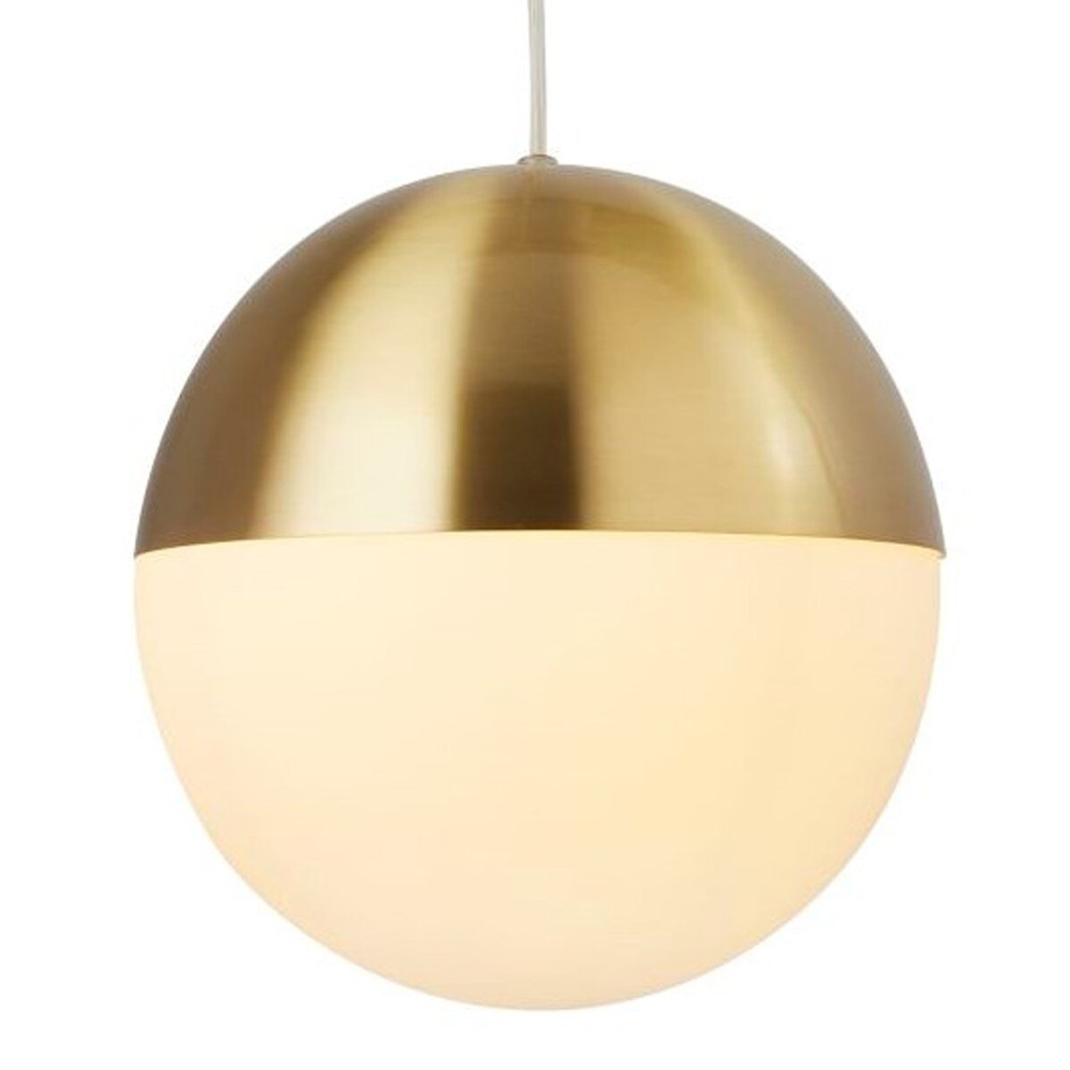 Eastbourne Opal Glass Pendant Light in Satin Brass aged brass, SO'HOME