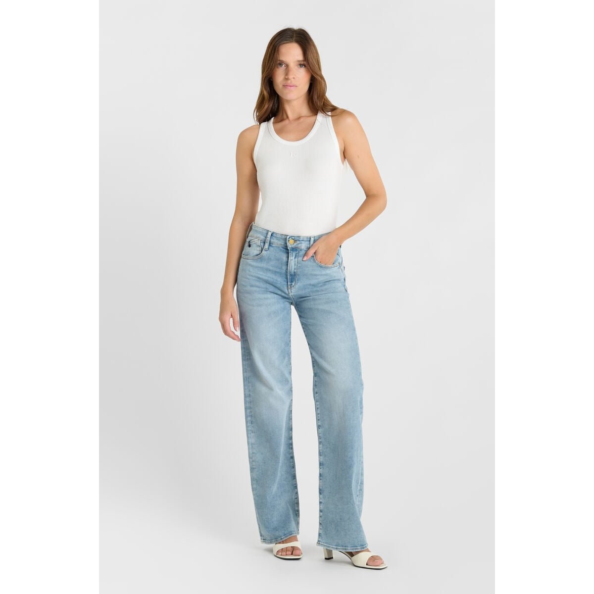 Jeans loose, large pulp wide leg , longueur 34 blue, LE TEMPS DES CERISES