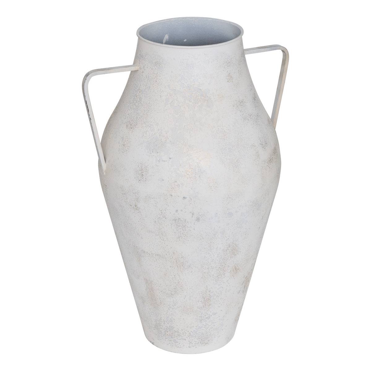 Vase jarre en acier vieilli à anses GLADY gris, ATMOSPHERA