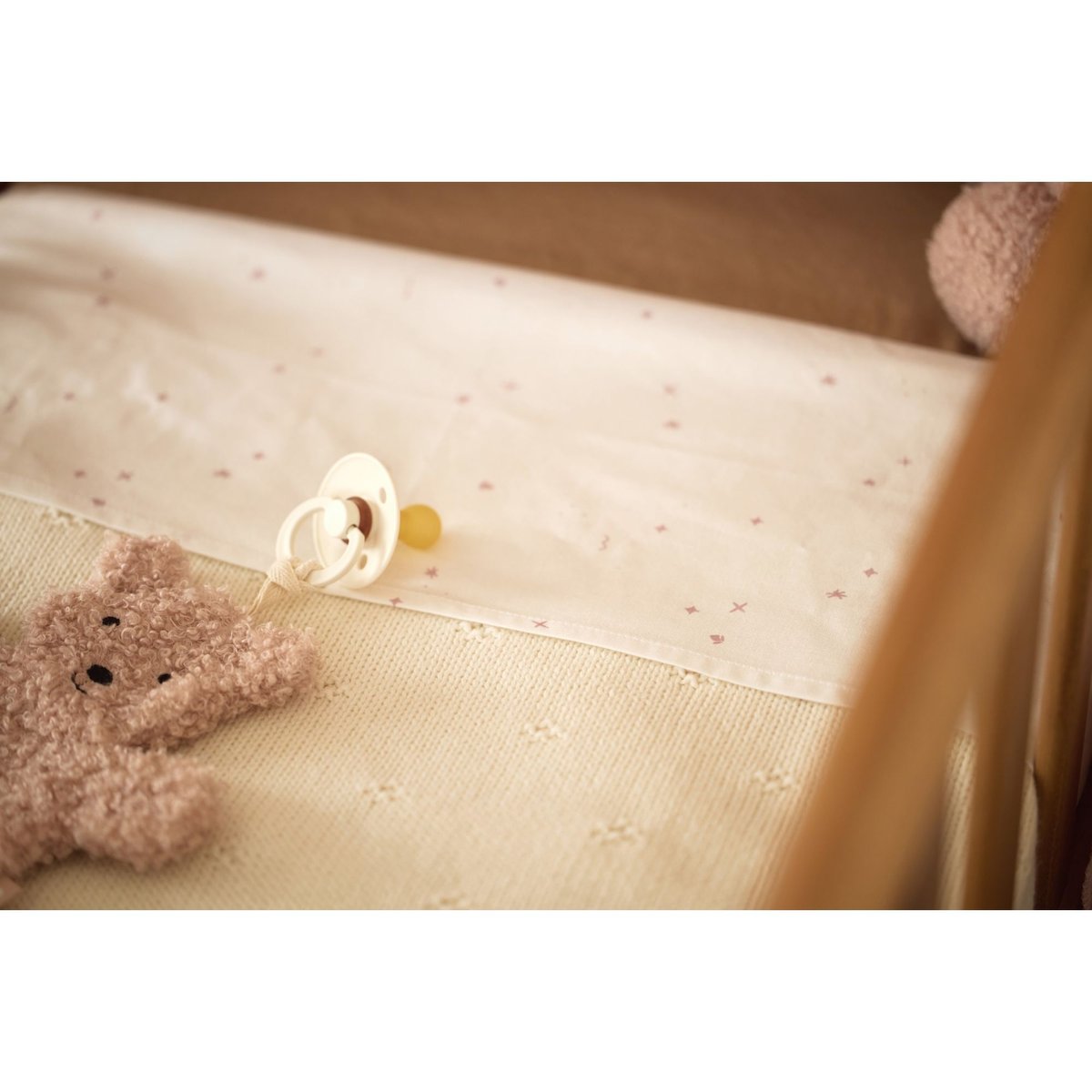 Couverture en tricot ecru, JOLLEIN