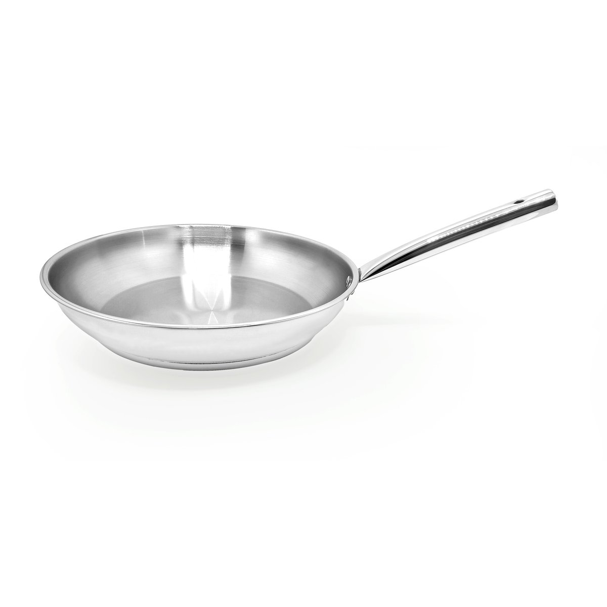 Poêle inox Rhona 24 cm tous feux induction gris, FACKELMANN