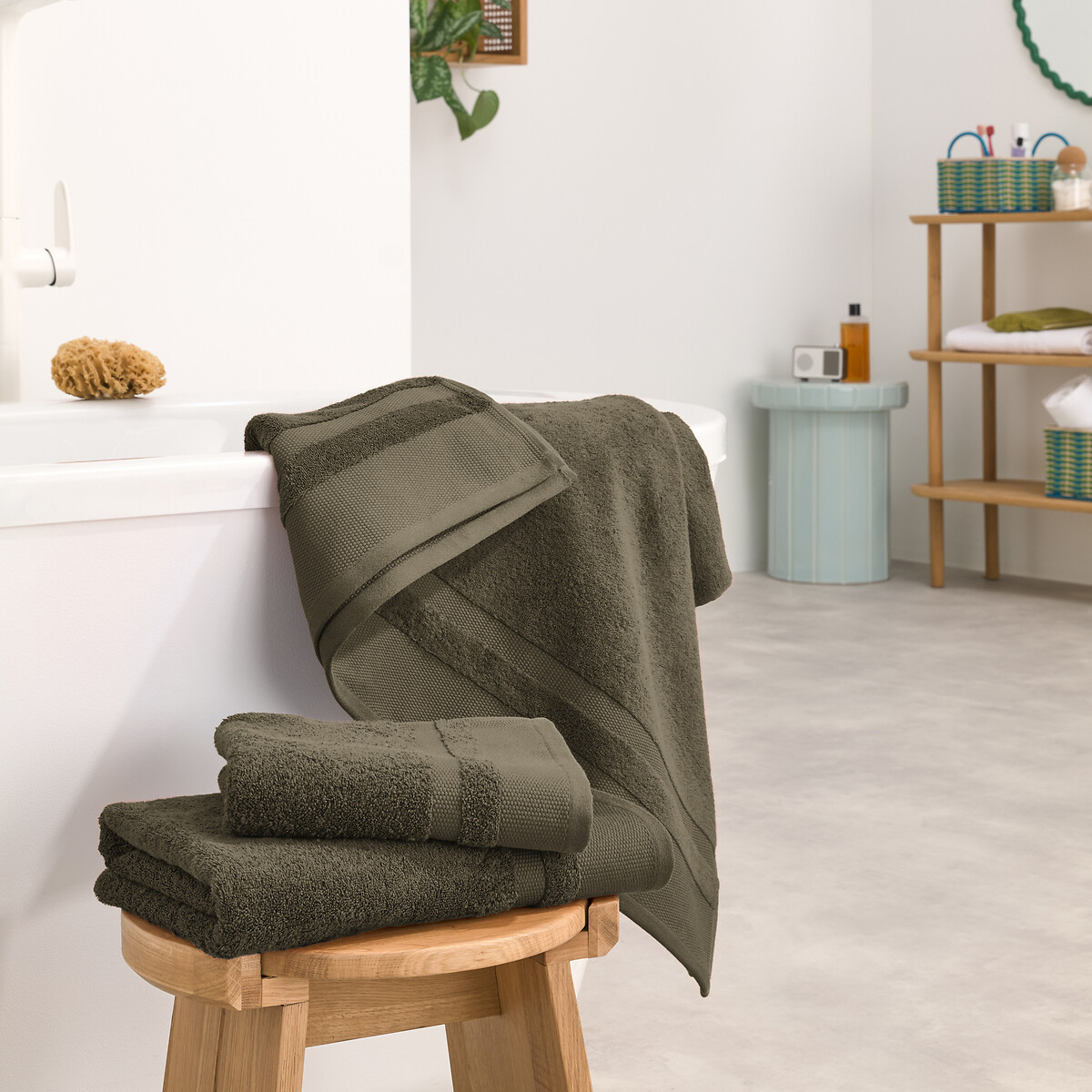 Badlaken Egyptisch katoen 600g/m², Kheops kaki   , LA REDOUTE INTERIEURS