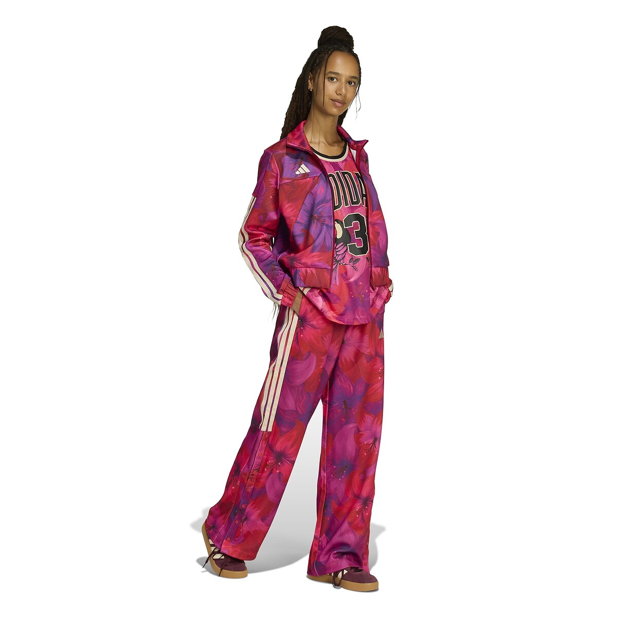 Veste zippée imprimée FARM RIO imprimé rose, ADIDAS SPORTSWEAR