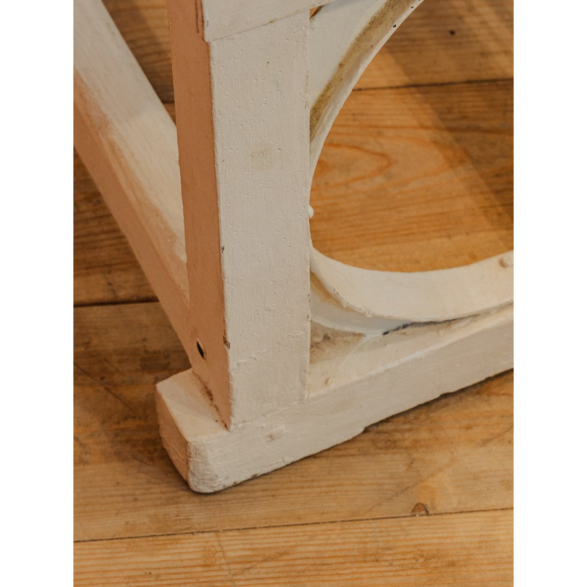 Pupitre et banc pour enfant en bois blanc Edouard N°1124 - Bon état blanc, DEBONGOUT