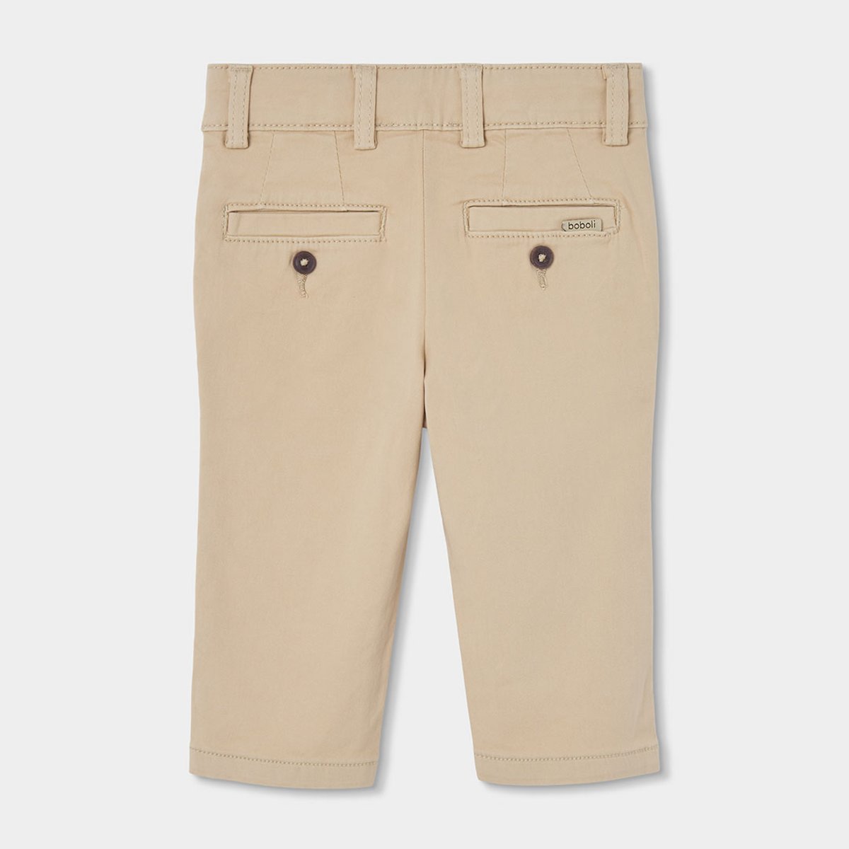 Pantalon garçon satiné élastique beige, BOBOLI