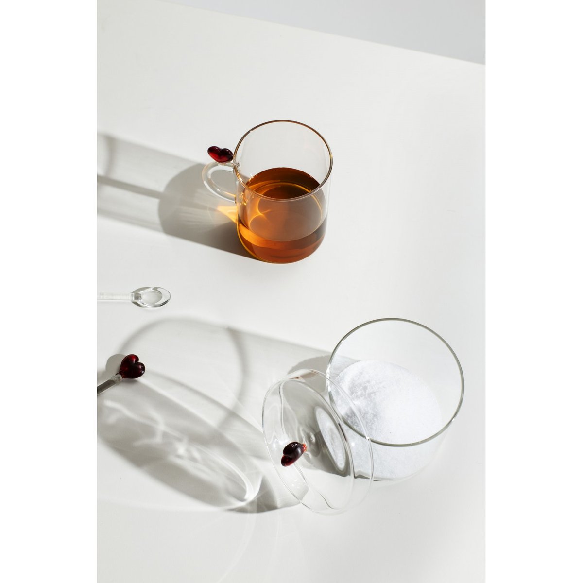 Lot de 2 cuillères Cœur transparent, ICHENDORF