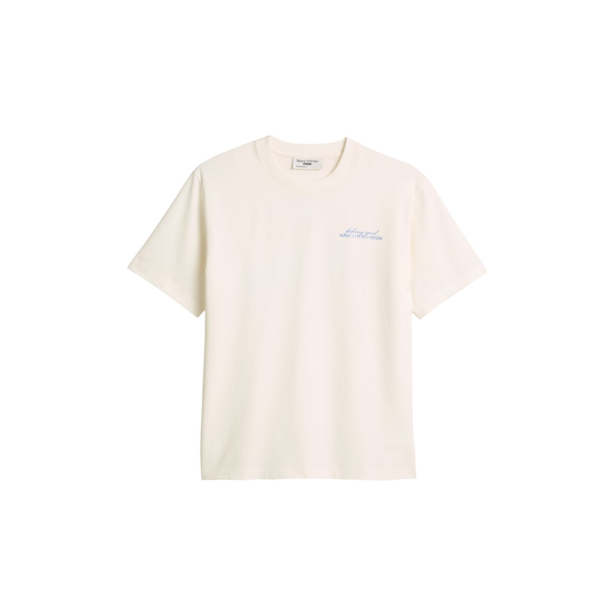 T-shirt surdimensionné avec impression sur le devant et le dos blanc naturel, MARC O’POLO DENIM