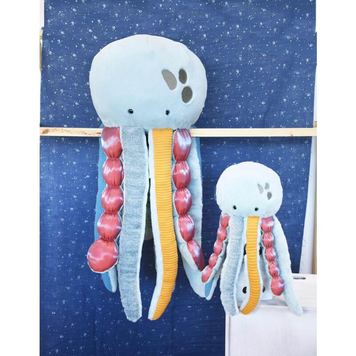 Peluche méduse des trésors marins 35 cm multicolore, HISTOIRE D'OURS
