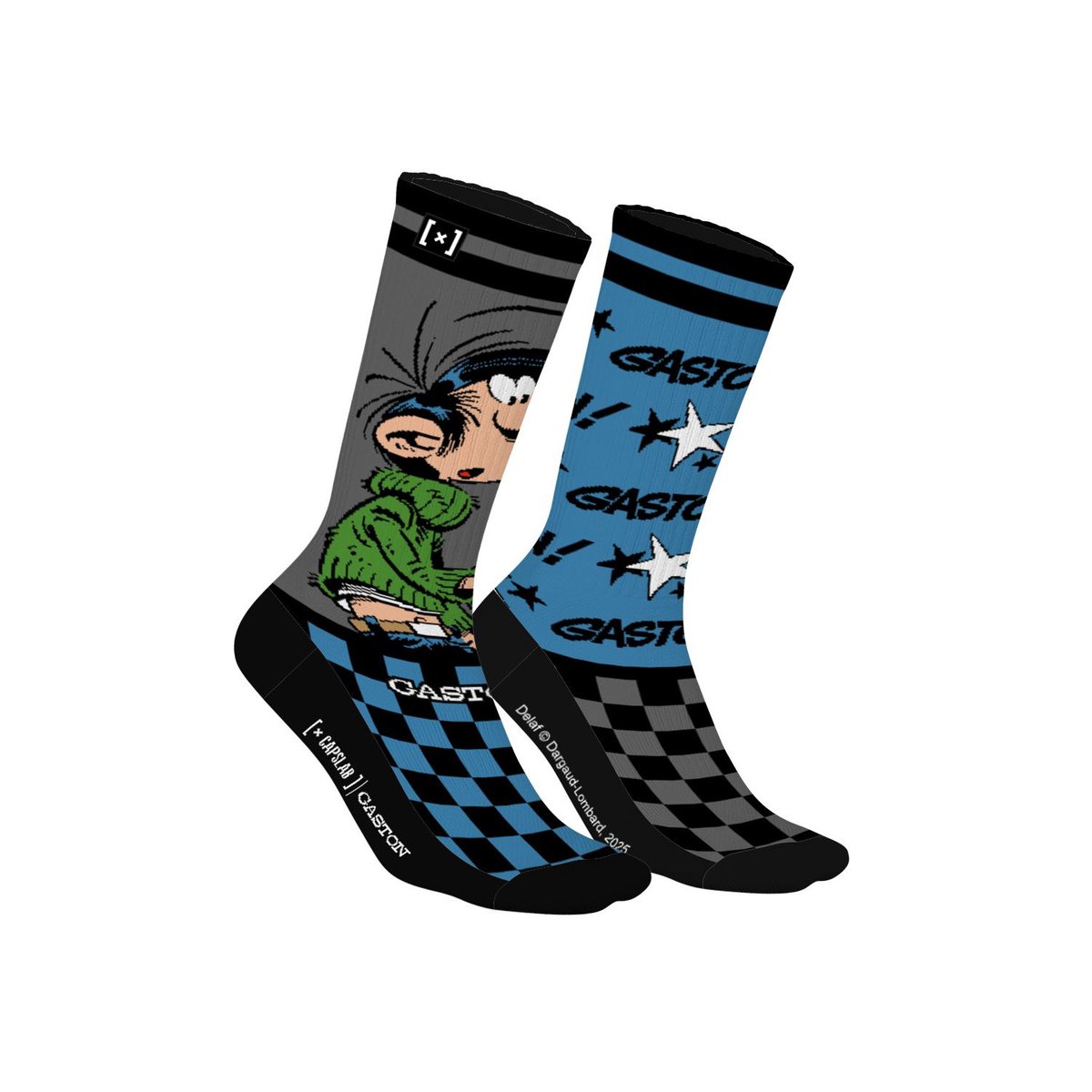 Chaussette Coton Gaston Lagaffe gris/bleu/noir, CAPSLAB