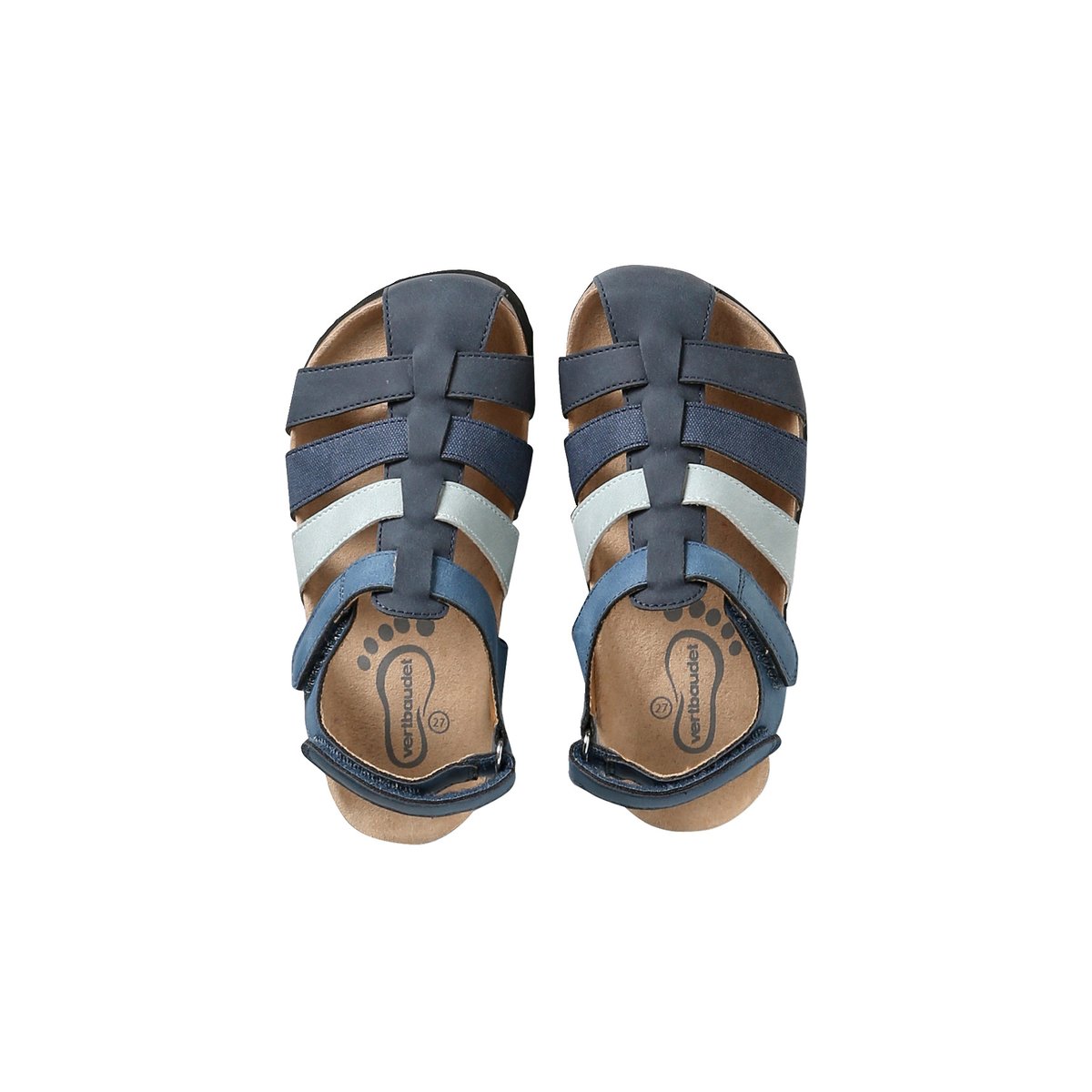 Sandale scratch lot bleu, VERTBAUDET