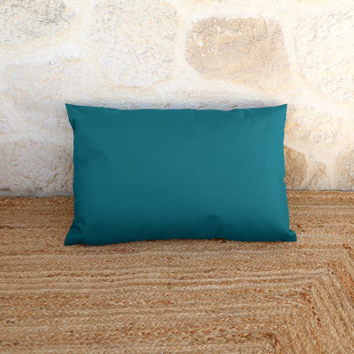 Coussin extérieur imperméable et déhoussable MINORQUE - QABANE bleu paon, HOME MAISON