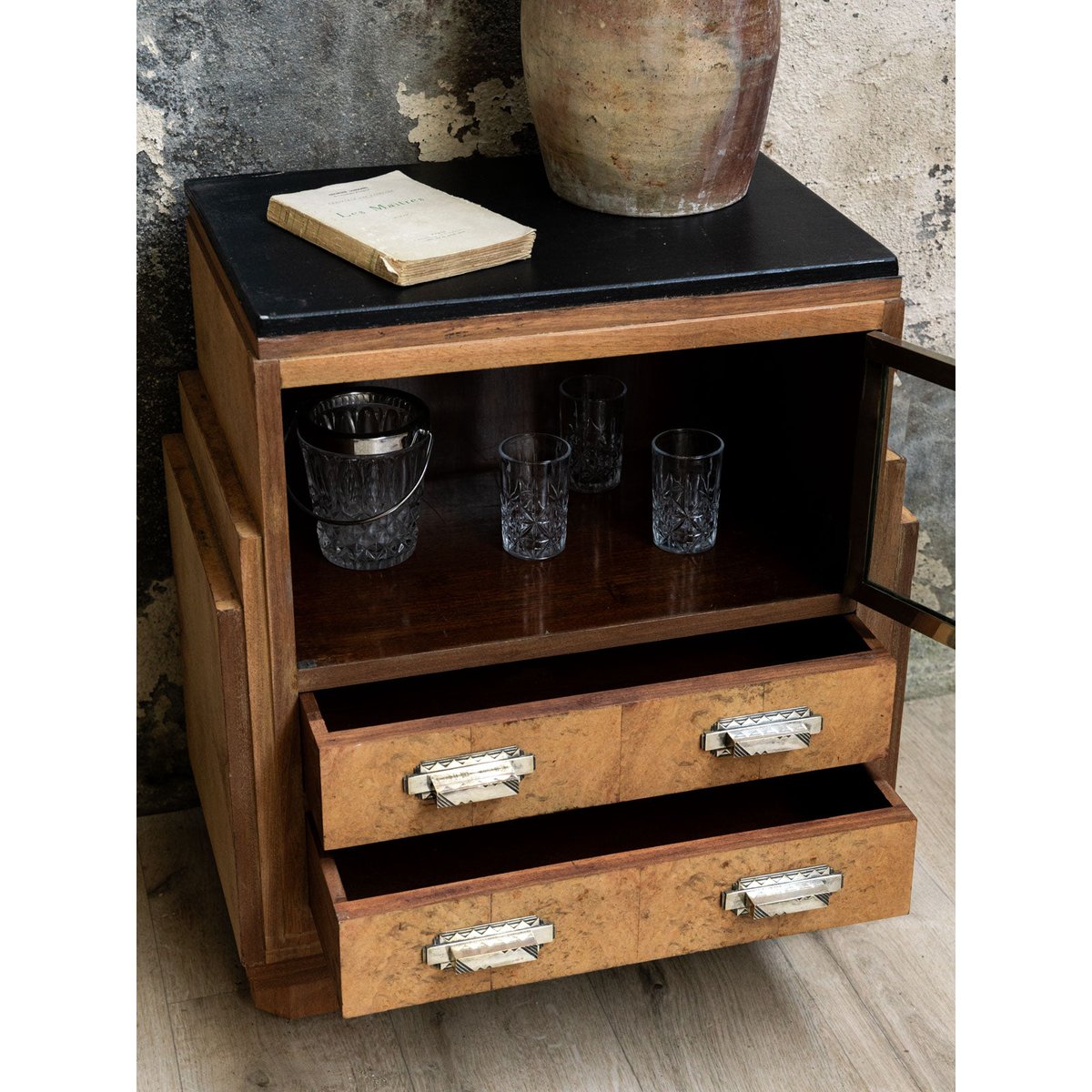 Petit buffet art déco Gilbert N°1560 - Bon état noir, DEBONGOUT