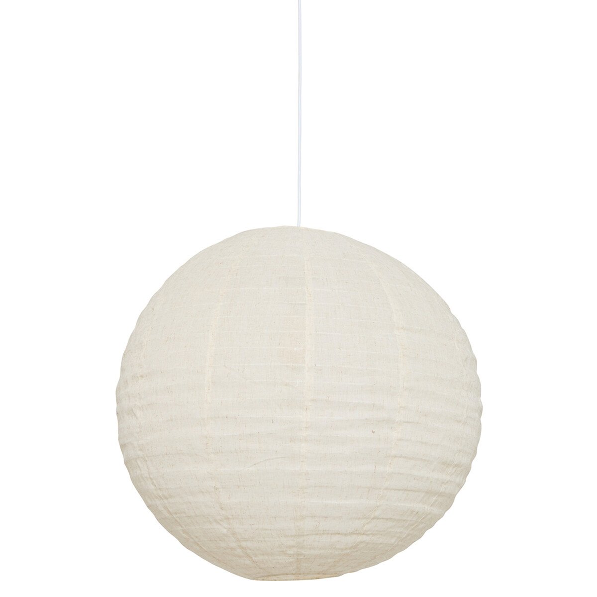 Lanterne boule en lin JORDY blanc, ATMOSPHERA